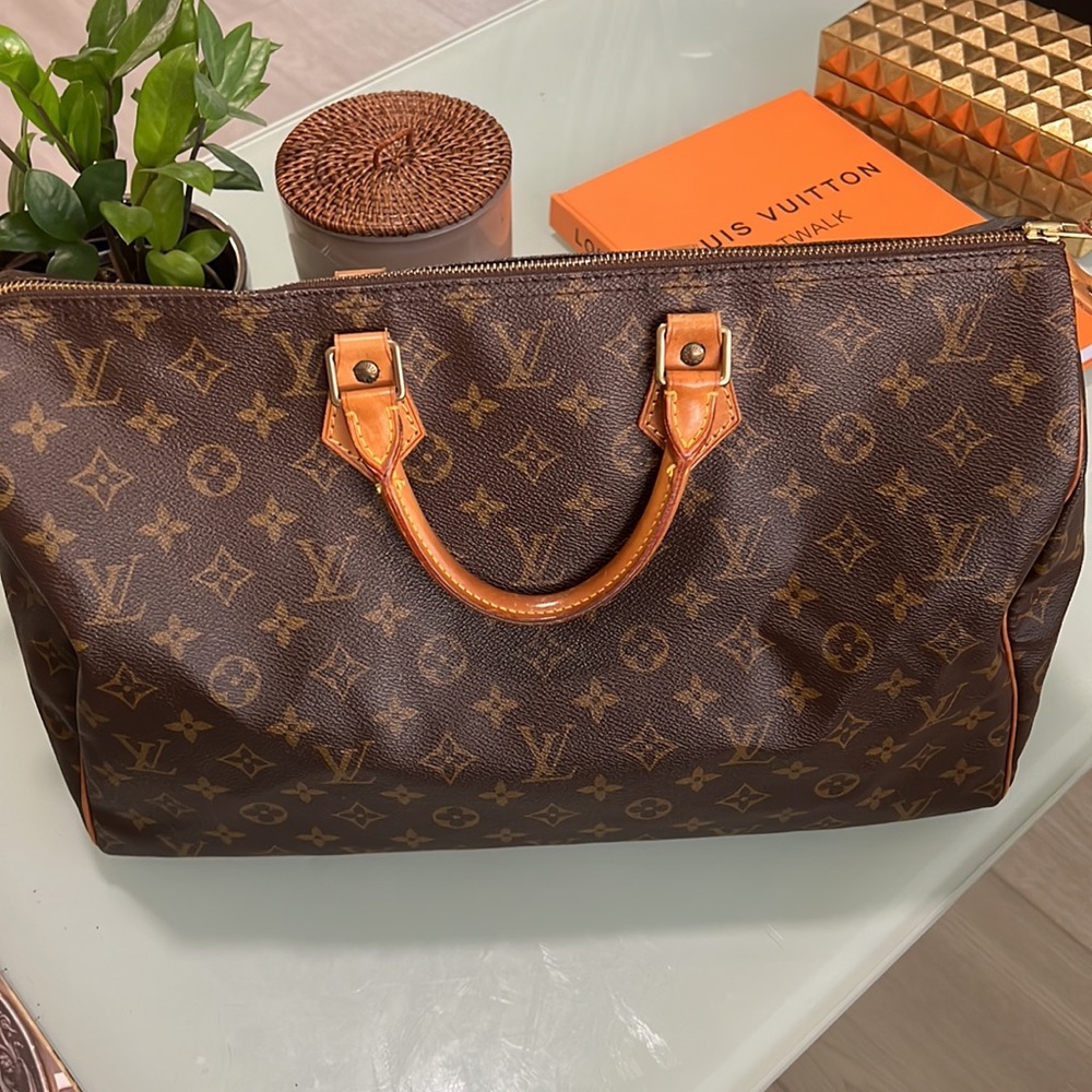 Louis Vuitton Monogram Speedy 40 Hand Boston Bag